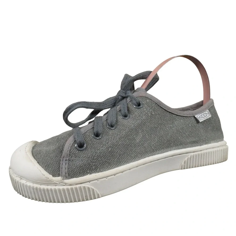 Keen‎ Toddler Boys 12 Gray Canvas Low Top Sneaker Rubber Toe Casual Comfort